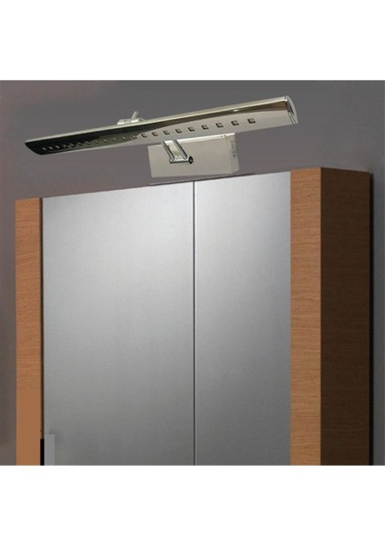 Modern beyaz ledli krom duvar aynası, şık ve parlak tasarım, 6W güç. fiyatları