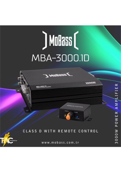 MBA-3000.1 Mono Amfi Yeni Seri 1ohm 3000RMS