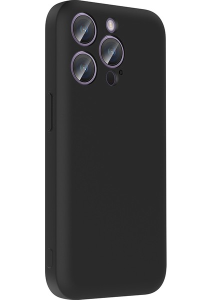 Apple iPhone 14 Pro Kılıf Kamera Korumalı Kartlık Hazneli Rntc Vitra Kapak - Gri