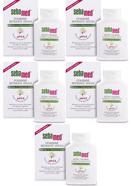 Intim Menapoz Likit 200ML Ph6.8 (Genital Bölge Temizleyici) (5 Li Set)