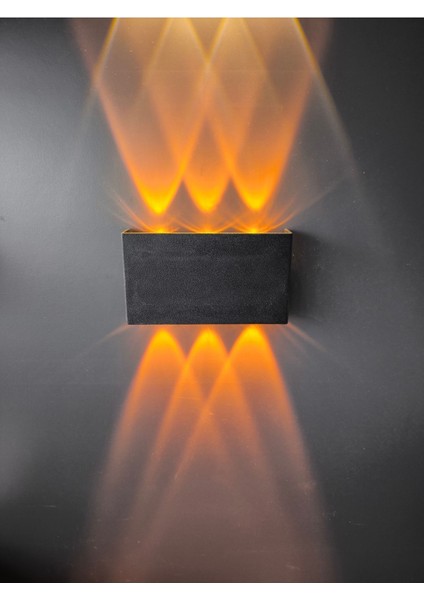 Şık 12W siyah çift yönlü dekoratif duvar aplike, G9 duy, plastik materyal