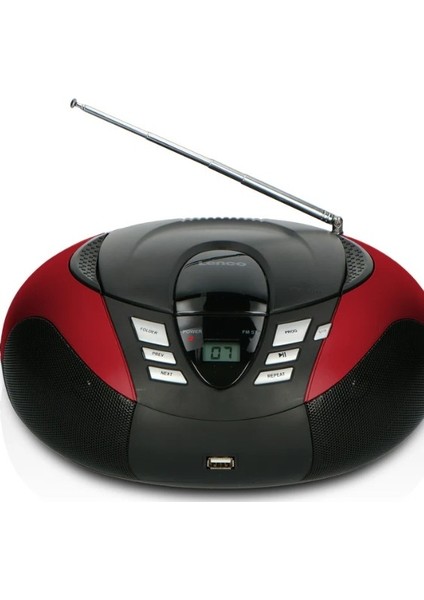Scd-37 USB Kırmızı - Taşınabilir Fm Radyo CD ve USB Oynatıcı - Kırmızı