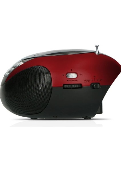 Scd-37 USB Kırmızı - Taşınabilir Fm Radyo CD ve USB Oynatıcı - Kırmızı