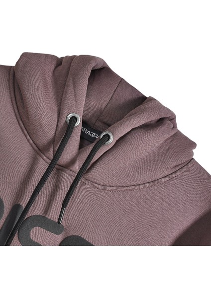 Kahverengi Unisex Rise Kadın & Erkek Kapüşonlu Sweatshirt modelleri