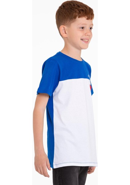 Kısa Kol Baskılı Saks Beyaz Renk Erkek Çocuk Tshirt fiyatları