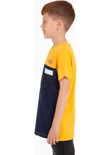 Kısa Kol Baskılı Hardal Renk Erkek Çocuk Tshirt fırsatları