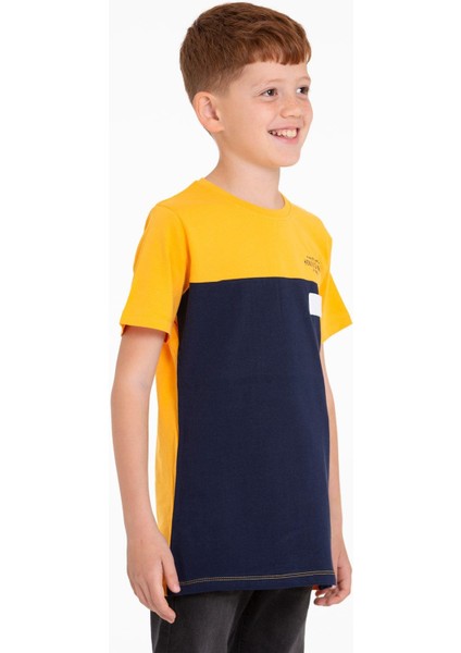 Kısa Kol Baskılı Hardal Renk Erkek Çocuk Tshirt indirimleri