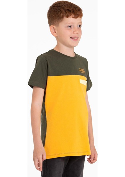 Kısa Kol Baskılı Haki Renk Erkek Çocuk Tshirt fiyatları