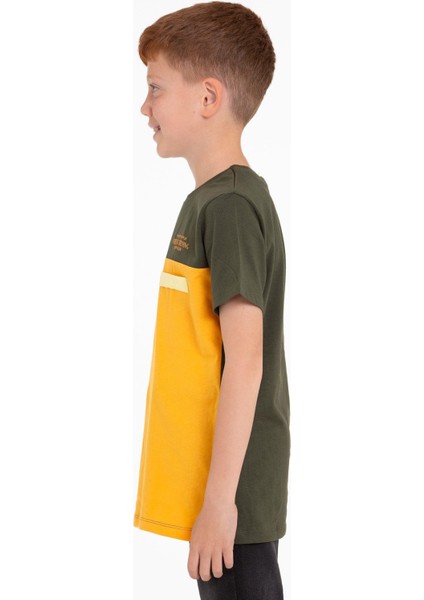 Kısa Kol Baskılı Haki Renk Erkek Çocuk Tshirt fırsatları