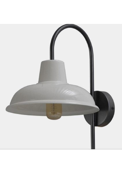 Modern metal kuğu duvar lambası, şık ve zarif tasarım, siyah ve beyaz renk seçenekleri