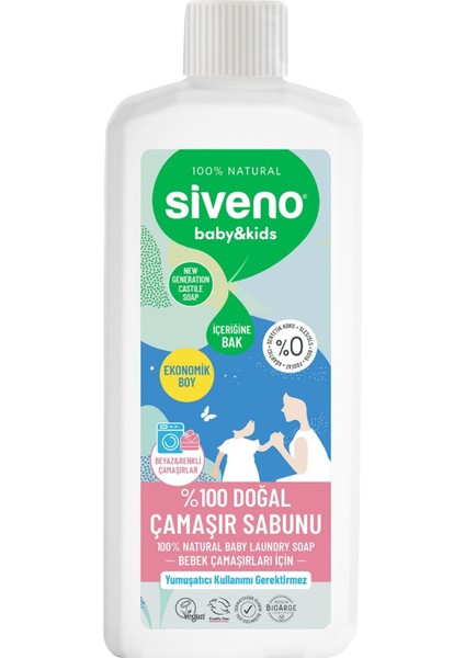 %100 Doğal Baby Çamaşır Sabunu 1lt