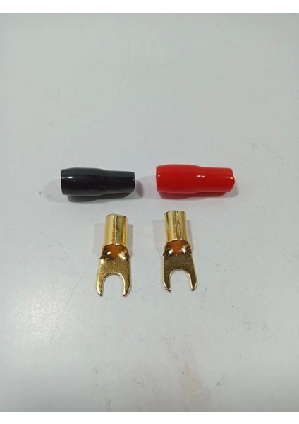 8ga Çatal Amfi Kablosu Ucu – 8 Ga Izoleli Çatal Kablo Ucu – 8ga Çatal Uç – 2 Adet