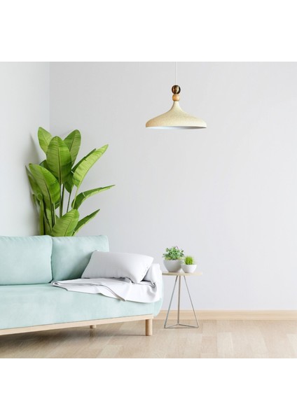 Dokulu Açık Krem Büyük Eskitme Boncuk Avize Tekli Sarkıt Salon Mutfak Dekoratif Aydınlatma fiyatları