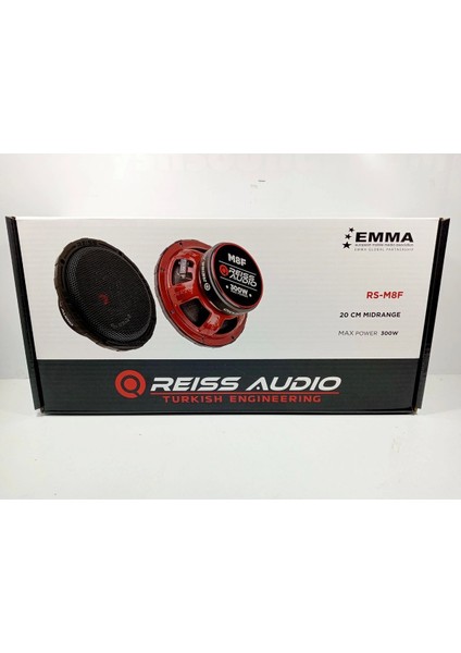Midrange 20CM - 300W RS-M8F 20CM Midrange Hoparlör - Sticker Hediyeli