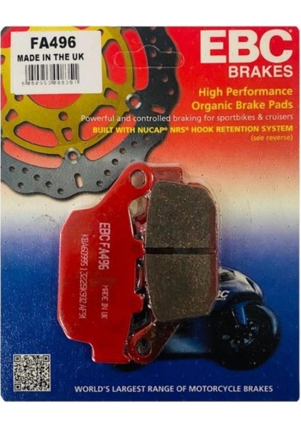 Trıumph Tiger 800 Ebc Organik Arka Fren Balata