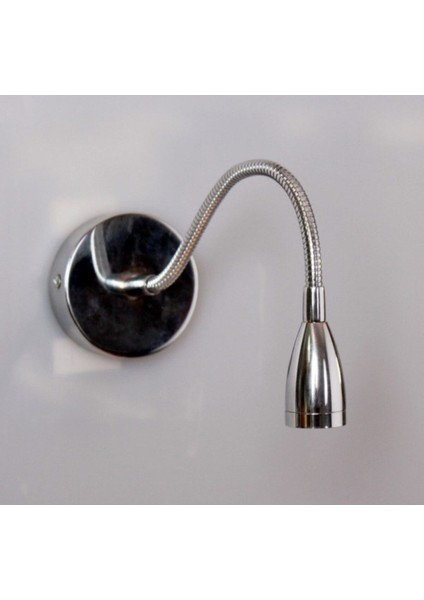 Modern gümüş spiral LED okuma lambası, metal materyal, şık ve kullanışlı tasarım modelleri