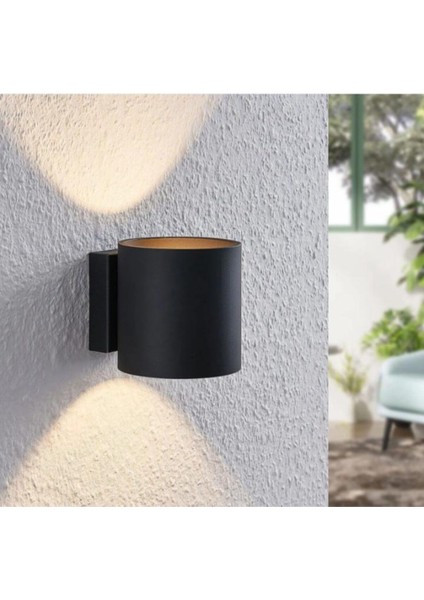 Şık Siyah Mat Metal G9 Çift Yönlü Duvar Aplikı