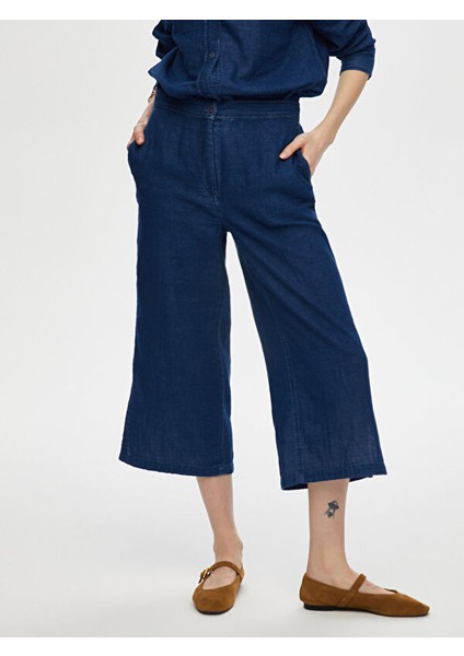 Yıkamalı Müslin Yırtmaçlı Capri S25CPR004 fırsatları