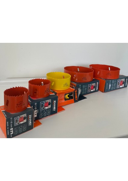 Zhweı Hss Bı-Metal Panç ve Adaptör Seti - 7 Parça (5 PANÇ/2ADAPTÖR)