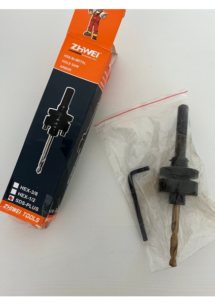 Zhweı Hss Bı-Metal Panç ve Adaptör Seti - 7 Parça (5 PANÇ/2ADAPTÖR)