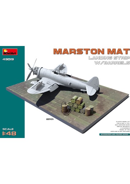 49019 1:48 Marston Mat Iniş Pisti ve Variller