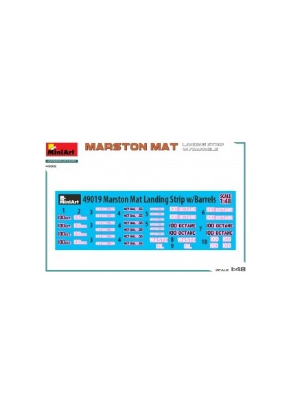 49019 1:48 Marston Mat Iniş Pisti ve Variller