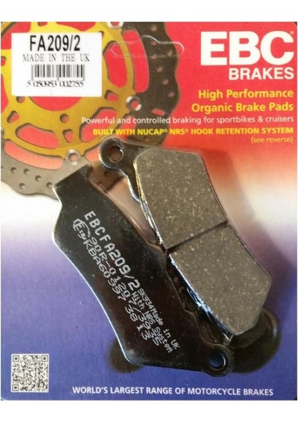 Bmw Hp2 1200 Ebc Organik Ön Fren Balata