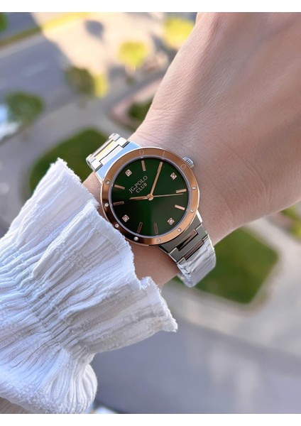 Çelik Kasa & Kordon Kararma ve Renk Atma Yapmaz Kadın Kol Saati+Bileklik JG04409.1 fiyatları