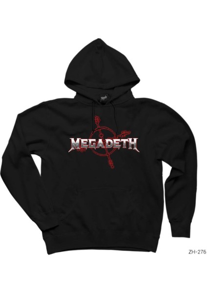 Megadeth Cryptic Siyah Kapşonlu Sweatshirt Hoodie