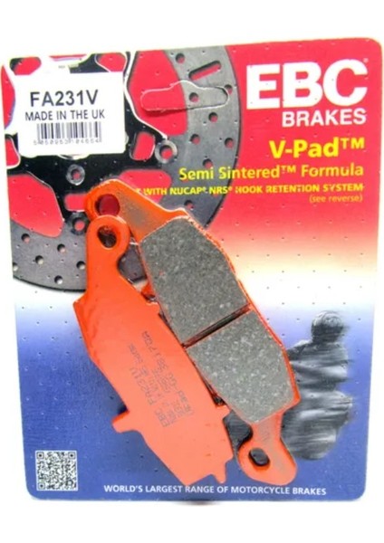 Suzukı Gsf 600 Bandıt S 2000 ve Sonrası Ebc Yarı Sinter Ön Sol Fren Balata