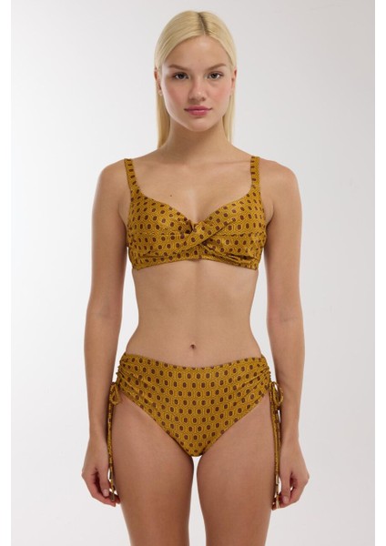 5605 Gold Simli Toparlayıcı Bikini Takımı