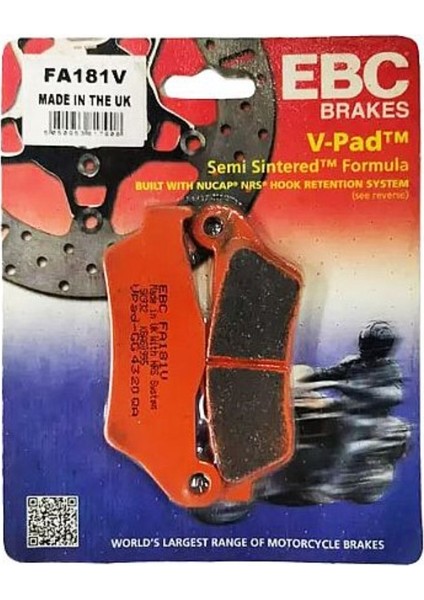 Bajaj Dıscover 150 F Ebc Yarı Sinter Ön Fren Balata