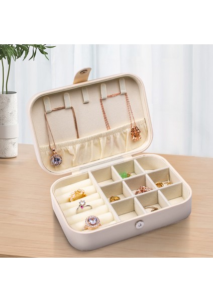 Mini Mücevher Organizatörü Seyahat Taşınabilir Mücevher Kutusu Kompakt Yüzük Çantası Dekoratif Aksesuar Kılıfı (Yurt Dışından)
