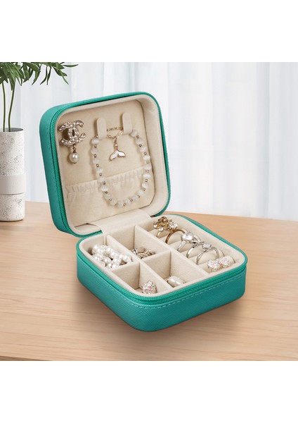 Mini Mücevher Organizatörü Seyahat Taşınabilir Mücevher Kutusu Kompakt Yüzük Çantası Dekoratif Aksesuar Kılıfı (Yurt Dışından)