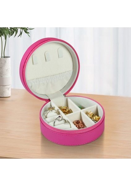 Mini Mücevher Organizatörü Seyahat Taşınabilir Mücevher Kutusu Kompakt Yüzük Çantası Dekoratif Aksesuar Kılıfı (Yurt Dışından)