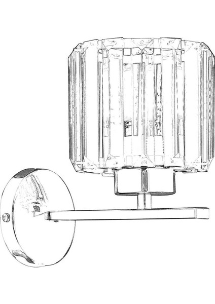 Krom Kaplama Aplik E27 Metal Kristal Modern Şık 20x27cm Bej fiyatları