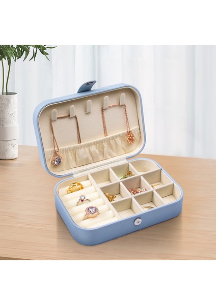 Mini Mücevher Organizatörü Seyahat Taşınabilir Mücevher Kutusu Kompakt Yüzük Çantası Dekoratif Aksesuar Kılıfı (Yurt Dışından)