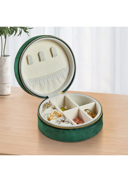 Mini Mücevher Organizatörü Seyahat Taşınabilir Mücevher Kutusu Kompakt Yüzük Çantası Dekoratif Aksesuar Kılıfı (Yurt Dışından)