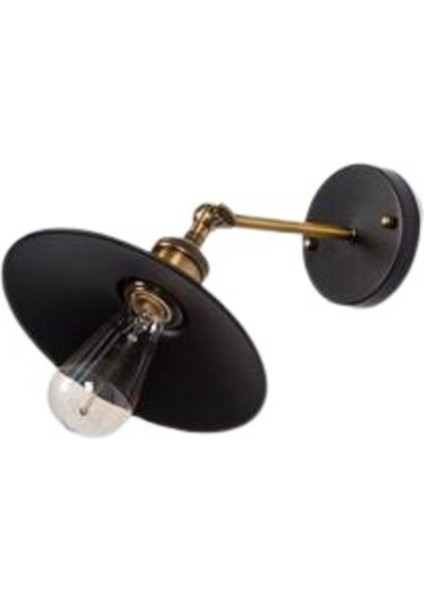 Şık ve dayanıklı 23 cm siyah metal dekoratif aydınlatma, E27 duy tipi, modern tasarım