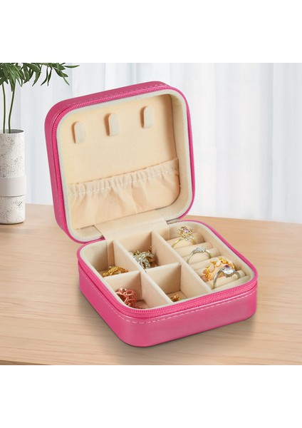 Mini Mücevher Organizatörü Seyahat Taşınabilir Mücevher Kutusu Kompakt Yüzük Çantası Dekoratif Aksesuar Kılıfı (Yurt Dışından)