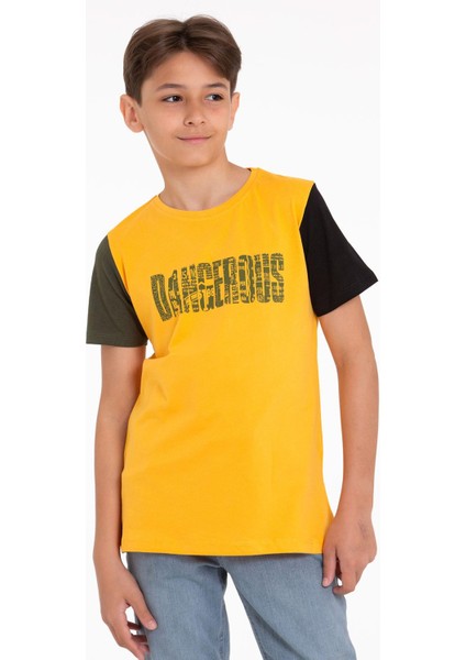 Kısa Kol Hardal Renk Erkek Çocuk Tshirt fiyatları