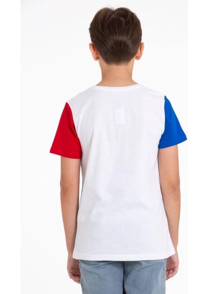 Kısa Kol Beyaz Renk Erkek Çocuk Tshirt modelleri