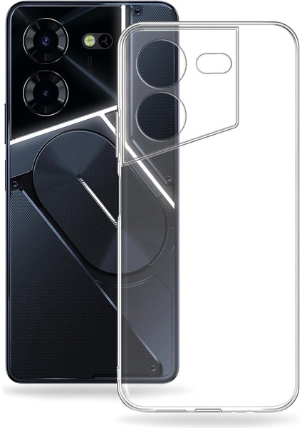 Tecno Pova 5 ile Uyumlu Kapak Kamera Korumalı Süper Silikon Şeffaf Kılıf