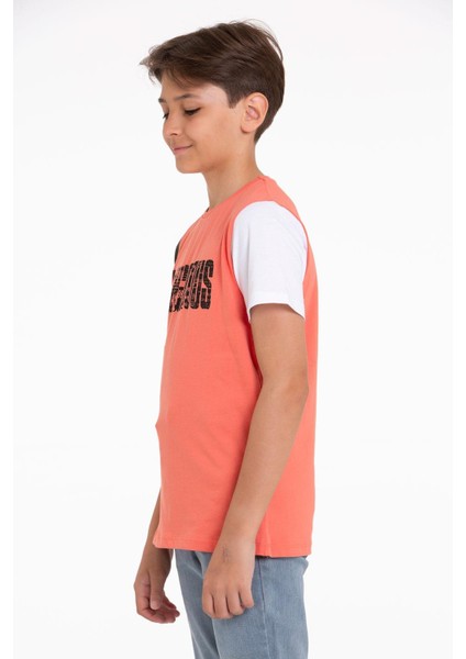 Kısa Kol Taba Renk Erkek Çocuk Tshirt indirimleri