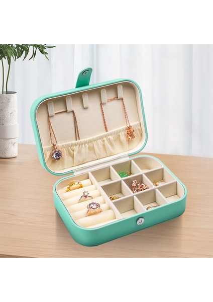 Mini Mücevher Organizatörü Seyahat Taşınabilir Mücevher Kutusu Kompakt Yüzük Çantası Dekoratif Aksesuar Kılıfı (Yurt Dışından)