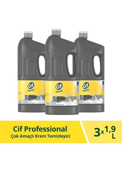 Professional Çok Amaçlı Krem Temizleyici 1,9 Lt 3ADET