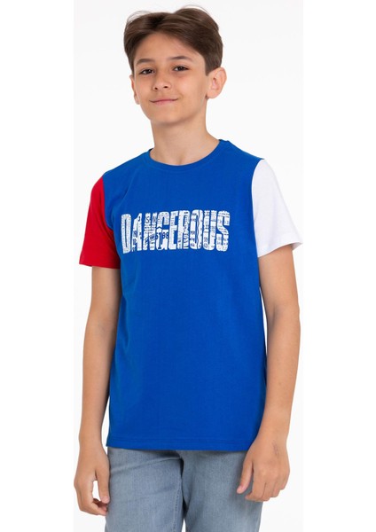 Kısa Kol Saks Renk Erkek Çocuk Tshirt fiyatları