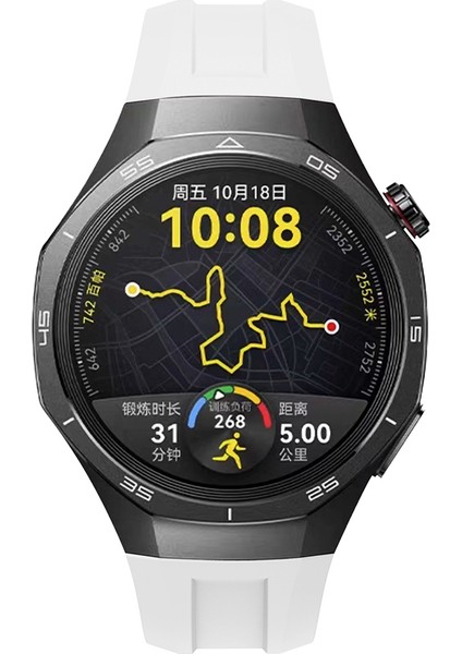 Huawei Watch Gt5 Pro 46MM Yumuşak Esnek Yapılı Silikon Kordon Strap Kayış