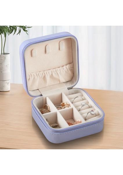 Mini Mücevher Organizatörü Seyahat Taşınabilir Mücevher Kutusu Kompakt Yüzük Çantası Dekoratif Aksesuar Kılıfı (Yurt Dışından)