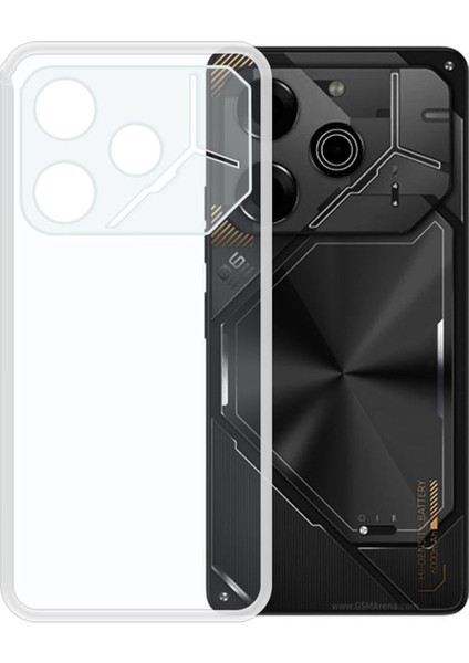Tecno Pova 6 ile Uyumlu Kapak Kamera Korumalı Süper Silikon Şeffaf Kılıf